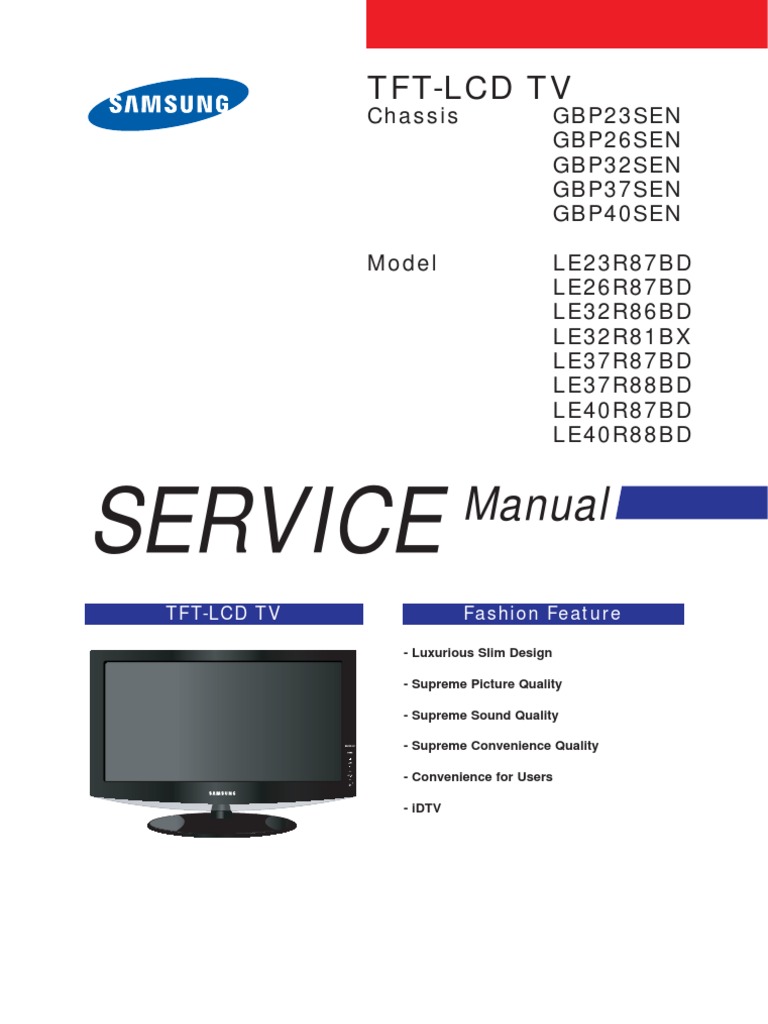 Samsung le32r81b инструкция