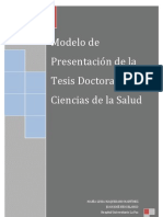 Modelo de Tesis Doctoral en Ciencias de La Salud