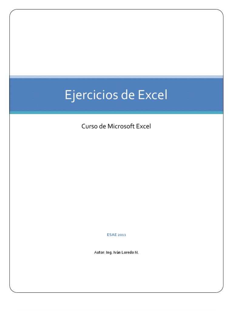Ejercicios Básicos de Excel para Practicar | PDF | Microsoft Excel ...