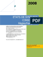 Etats de Synthèse Consolidés