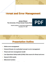 Threat and Error Management: 15 Behavioral Markers