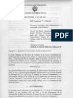 Sentencia T-1183 de 2012 Sobre Eleccion de Representantes A Consultivas