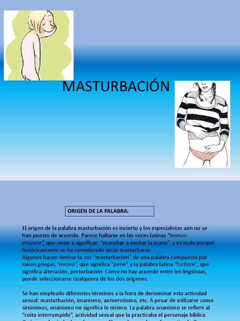 MASTURBACION | PDF | Masturbacin | Relaciones sexuales