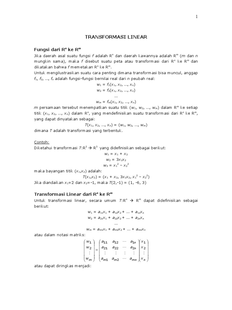 Transformasi Linier