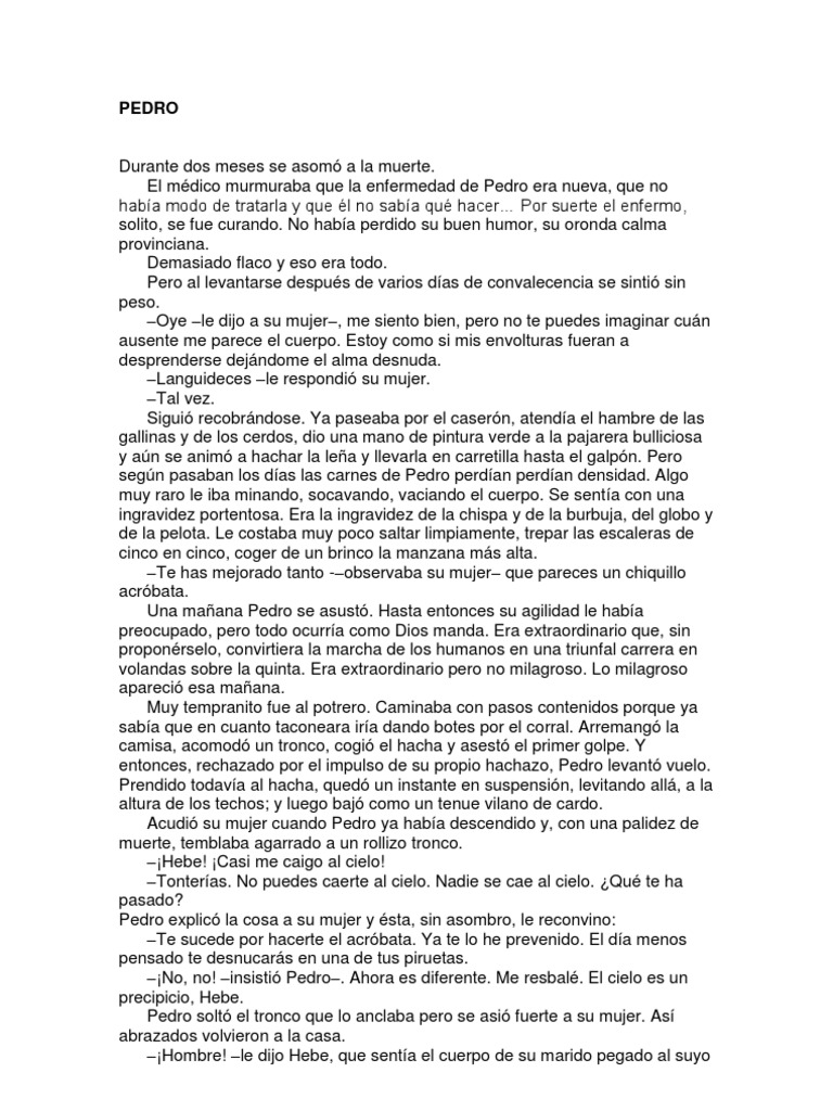Pedro | PDF | Ocio | Naturaleza
