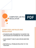 Computer Lab Rules and Regulation