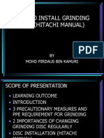 How To Install Grinding Disc (Hitachi Manual) : BY Mohd Firdaus Bin Kamuri