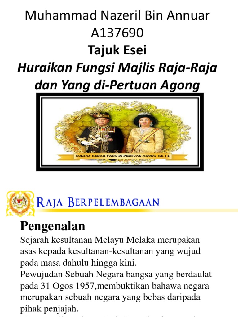 Majlis Raja Raja Dan Ydpa Pdf