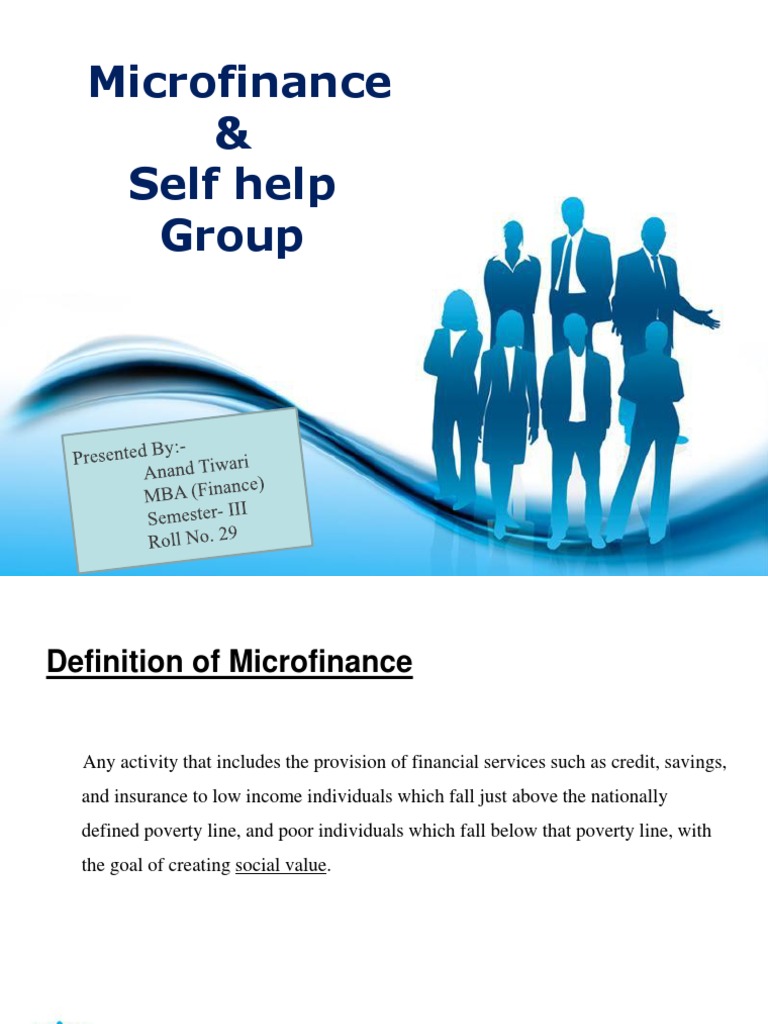 Microfinance and Self Help Group PDF Microfinance Loans