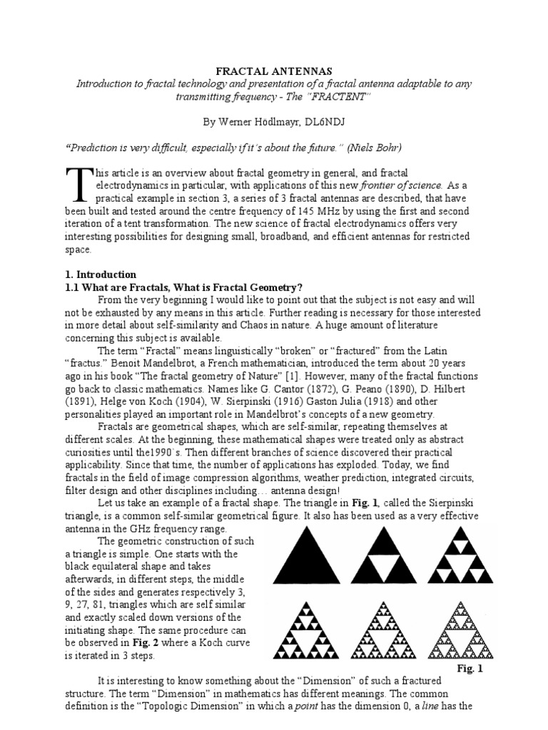 Fractal Antenna | PDF | Fractal | Antenna (Radio)