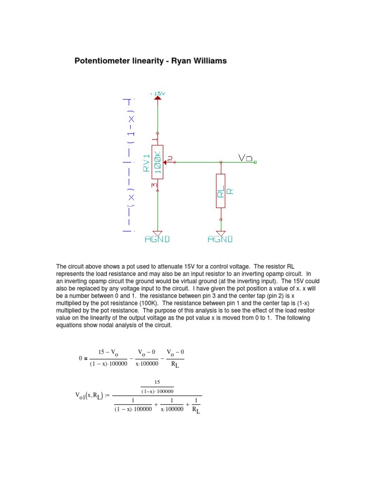 Potentiometer Linearity Ryan Williams PDF