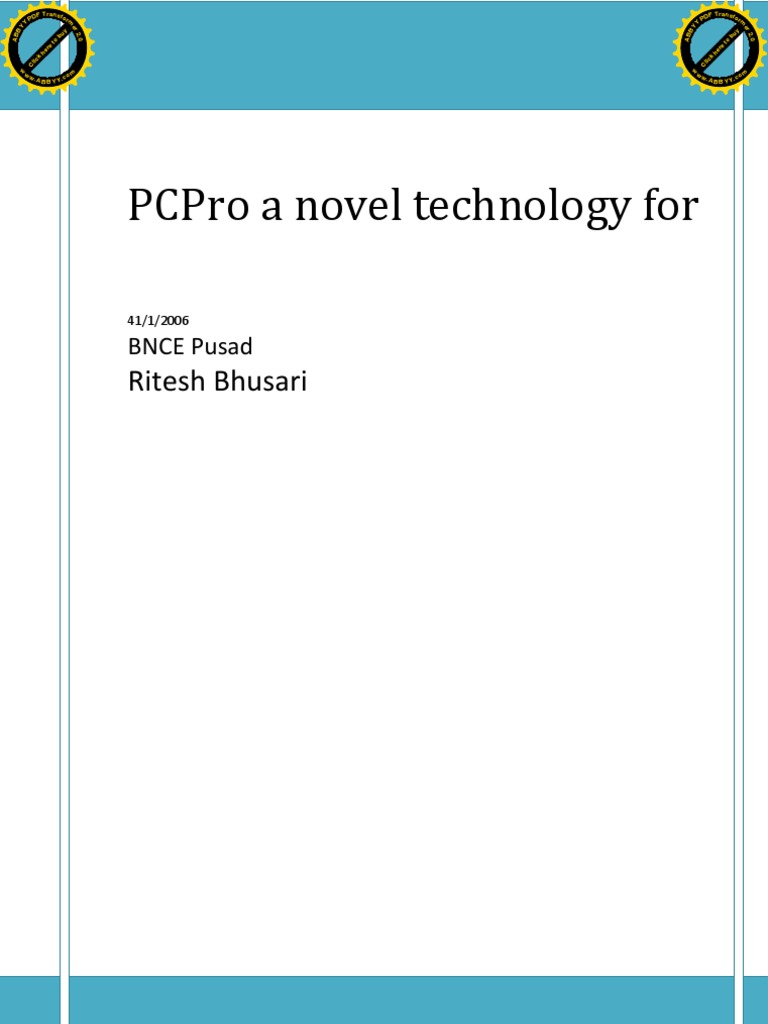 PCPro A Novel Technology For Rapid Pro To Typing | PDF | Computer Aided ...