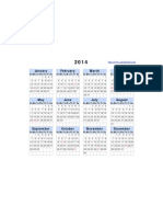 Calendar 2014 Landscape