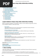 Logical Database Design Using Entity-Relationship Modeling: Normalization To Avoid Redundancy