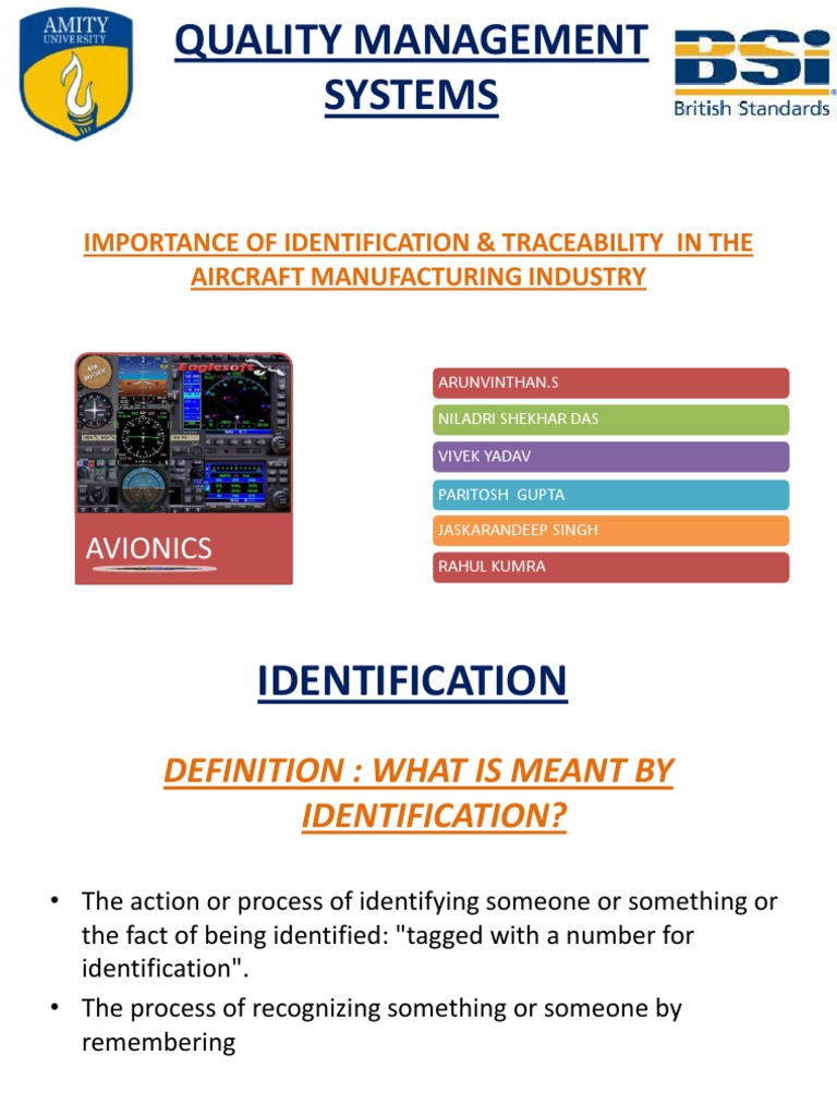 Avionics Importance of Identification & Traceability in The Aircraft