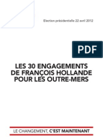 Les 30 engagements de François Hollande pour les outre-mers
