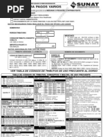 Guia Para Pagos Varios SUNAT  Finanza pública  Impuestos