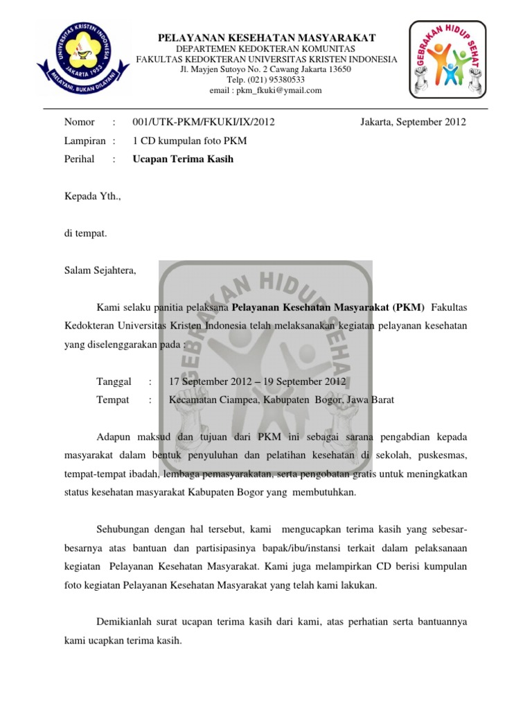 11 Surat Ucapan Terima Kasih Pdf