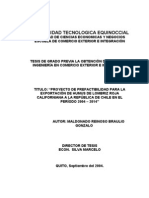 Proyecto de Factibilidad - Exportación de Humus - Lombriz Roja Californiana - Chile