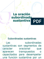 LA ORACIÓN SUBORDINADA SUSTANTIVA. CORVERA