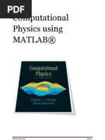 Computational Physics Using MATLAB