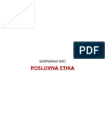 Seminarski rad - Poslovna etika