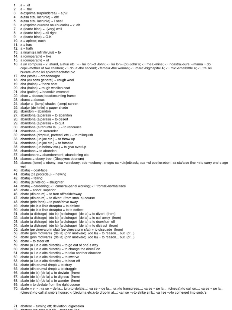 Dictionar General ROMAN - EnGLEZ (73000 Cuvinte)  PDF