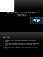 Monte Carlo Calculations for Alcohols