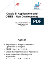 Oracle BI Applications and
OBIEE – New Developments