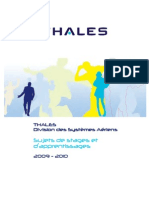 Catalogue Stage de Télécommunication À Thales France