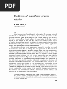 Bjork Mandibular Growth Rotation AJODO 1969