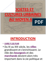 Societes Et Cultures Urbaines Au Moyen Age