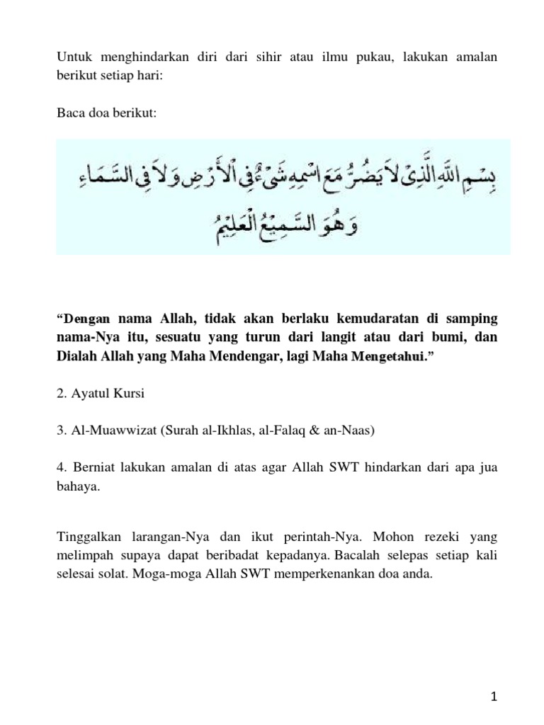 Doa Doa Mustajab