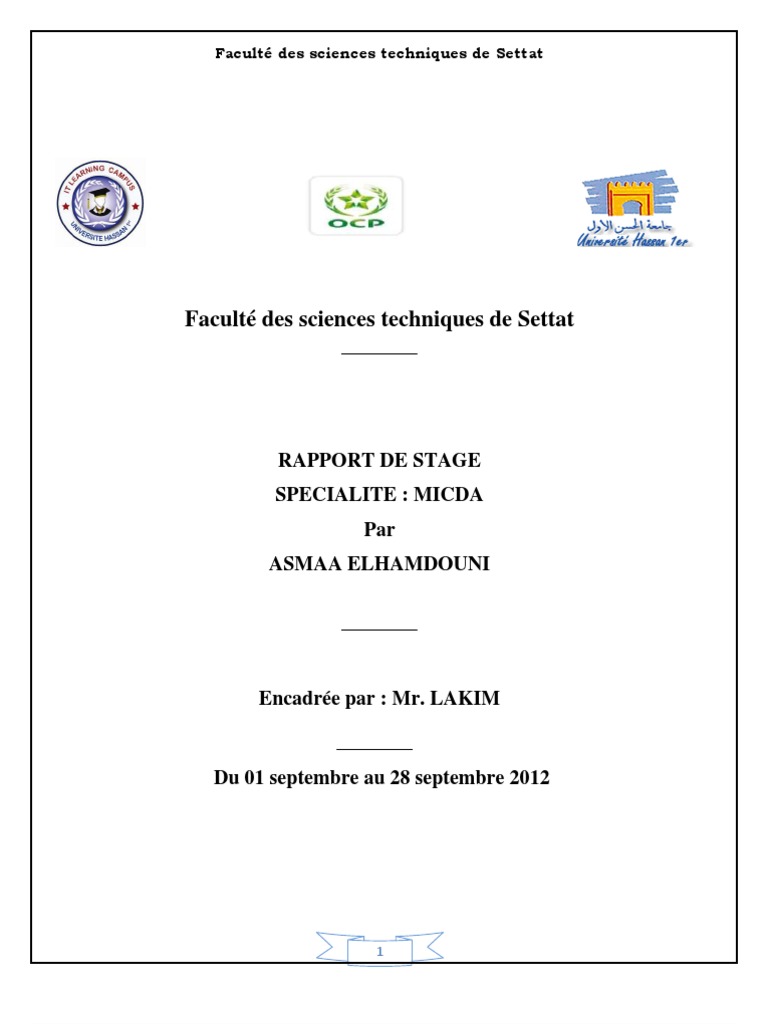 rapport de stage à l'OCP | Progiciel de gestion intégré ...