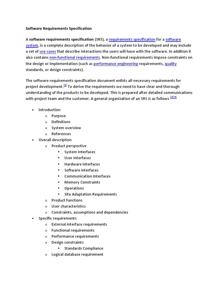 Software Requirements Guide | PDF