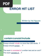 Error Hit List