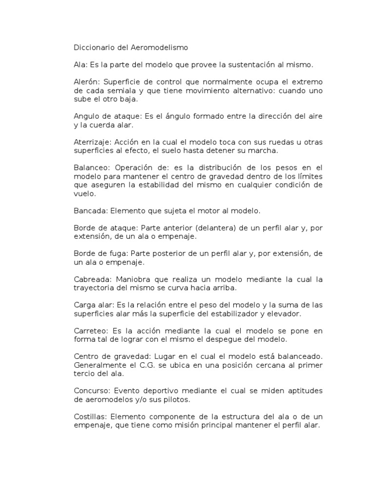 Aeromodelismo Traduccin Al Espaol Bab La