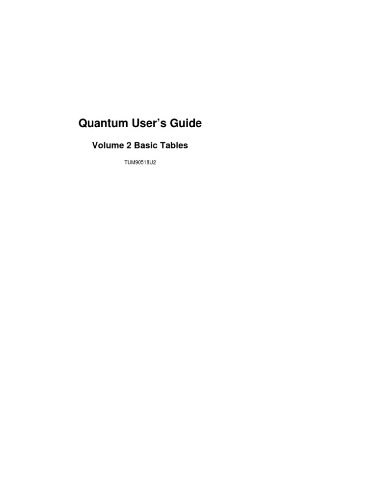 Quantum User's Guide - Vol2 | PDF | File Format | Subroutine