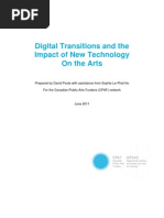 Digital Transitions and the Impact of New Technology on the Arts