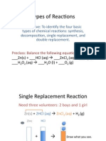 Types of Reactions