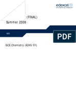 Mark Scheme (FINAL) Summer 2008: GCE Chemistry (6245/01)