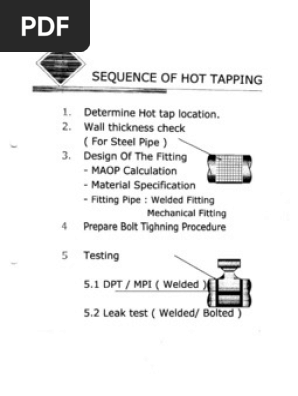 hot tapping procedure