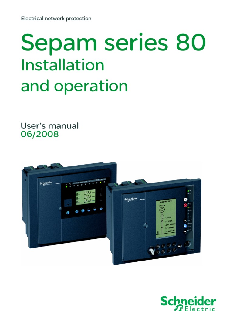 Sepam 80 Operation Manual.pdf Electrical Connector Manufactured Goods