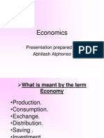 Economics: Presentation Prepared by Abhilash Alphonso