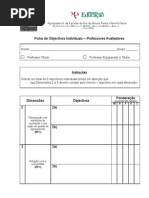 Ficha de Avaliação Profess Ores Avaliadores