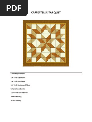 carpenter s star quilt tutorial pdf