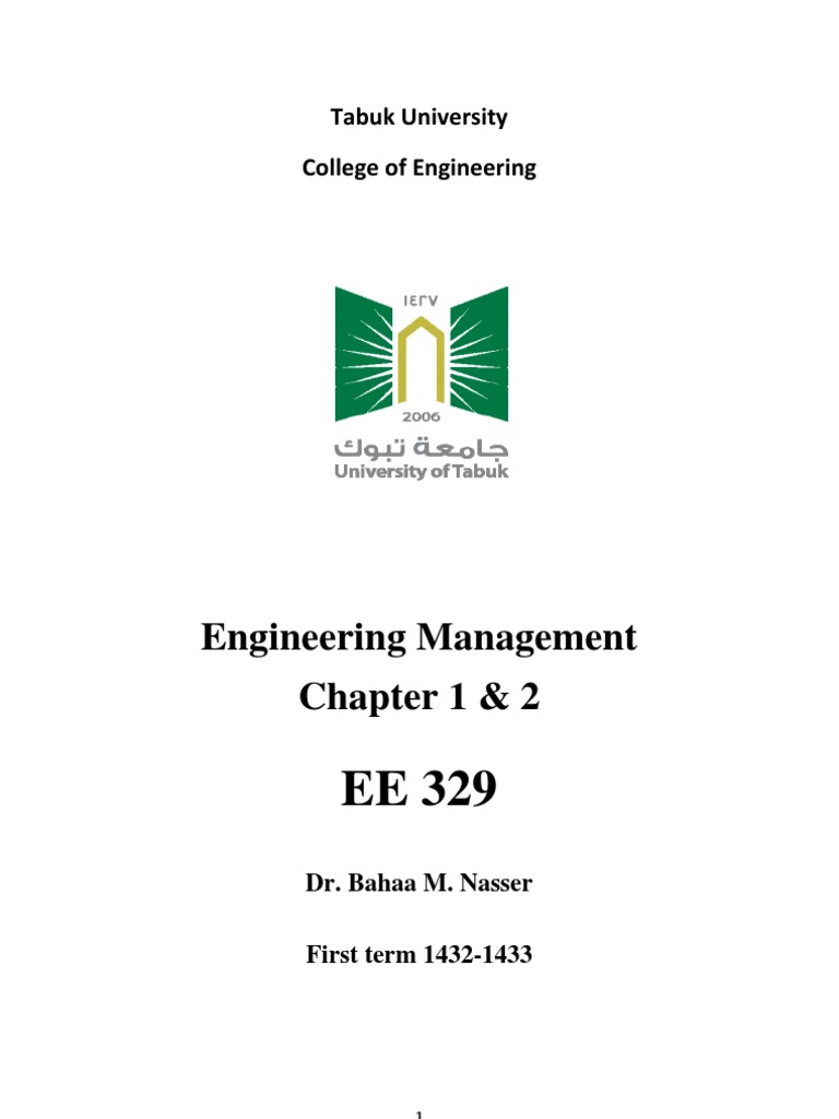 Engineering Management CH 1-2 | PDF | Motivation | Motivational