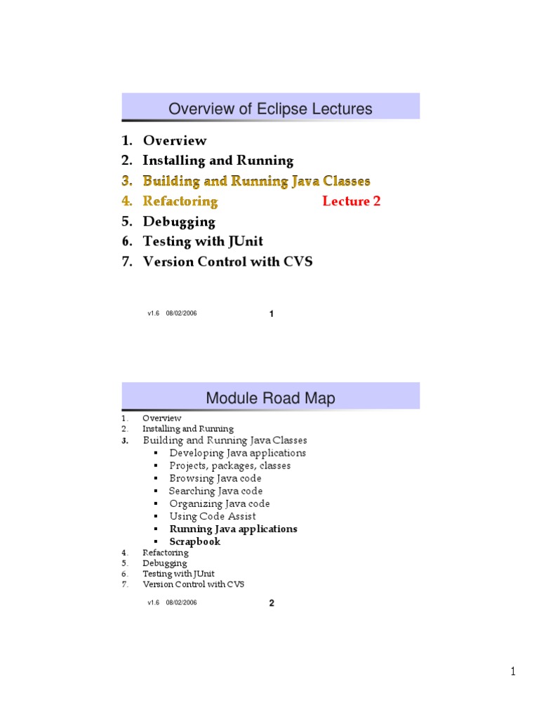 Overview of Eclipse | PDF | Method (Computer Programming) | Java ...