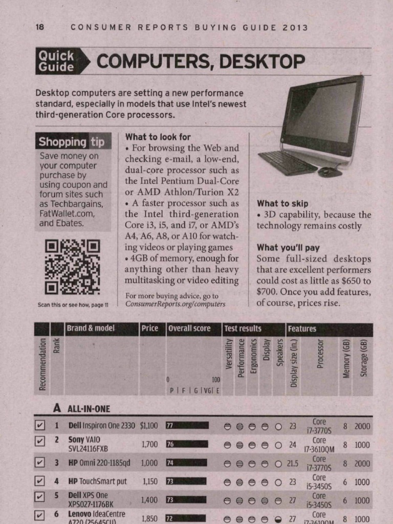 Consumer Reports Buying Guide 2013 Computers E Reader Laptop