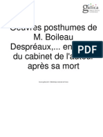 Boileau Oeuvres Posthumes